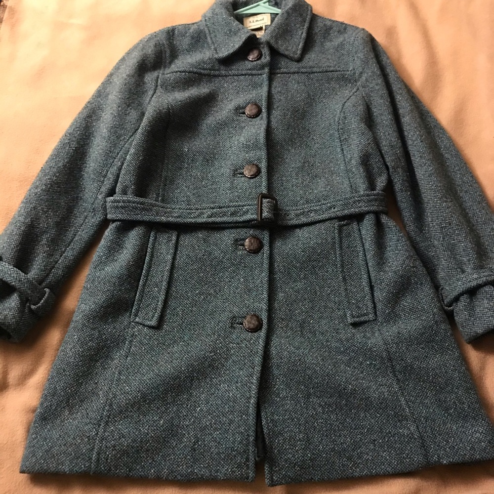 L.L. Bean - Traditional Coat - Blue/Brown - Sz. SP